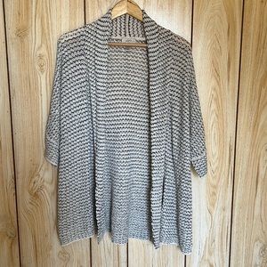 LOFT Black and White Cardigan